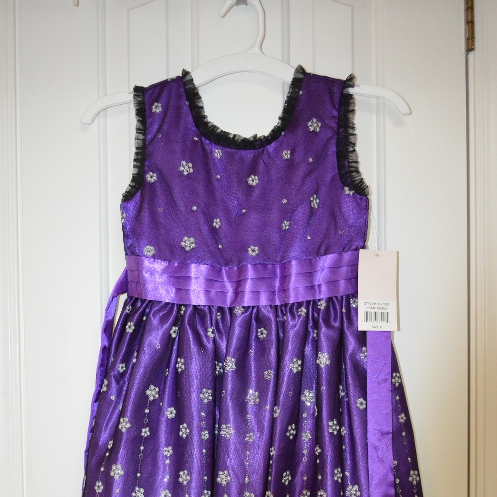 Purple Girls Dress, size 8 NWT